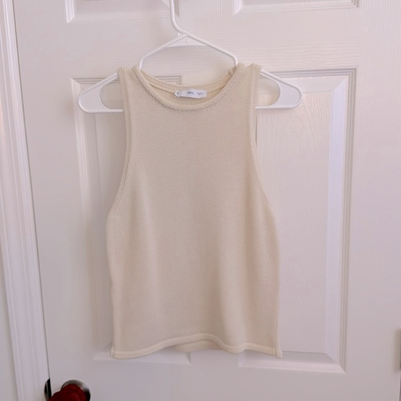 Mango cream sweater tank top - Picture 1 of 4